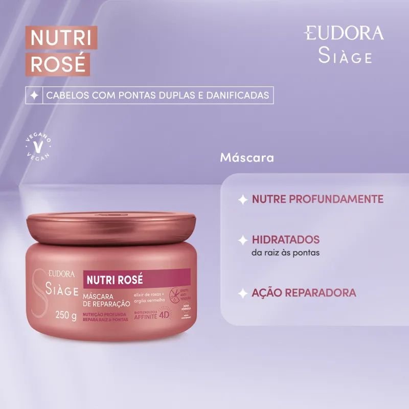 Máscara Capilar Siàge Nutri Rosé 250g - Image 3